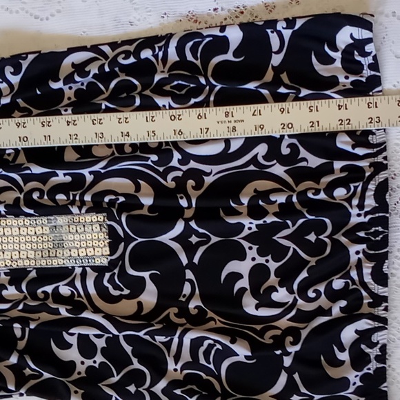 INC International Concepts Petite Sequin Embellished Halter Top Size P Blk/White - Picture 8 of 11